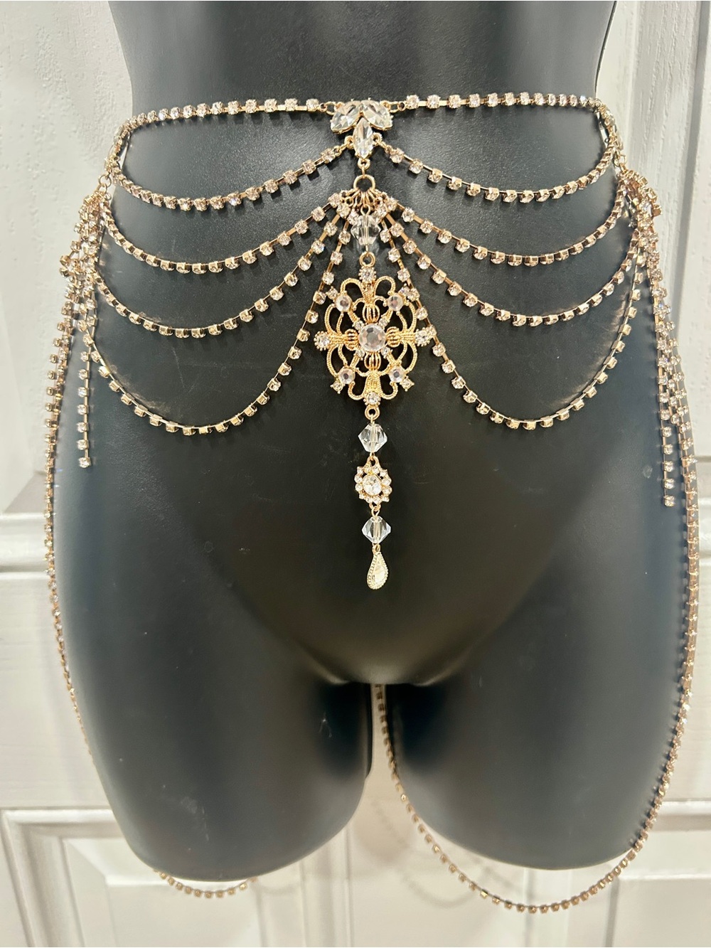 Gold star body chain Dres belt Star charm waist Festival Rave body chain jewelry